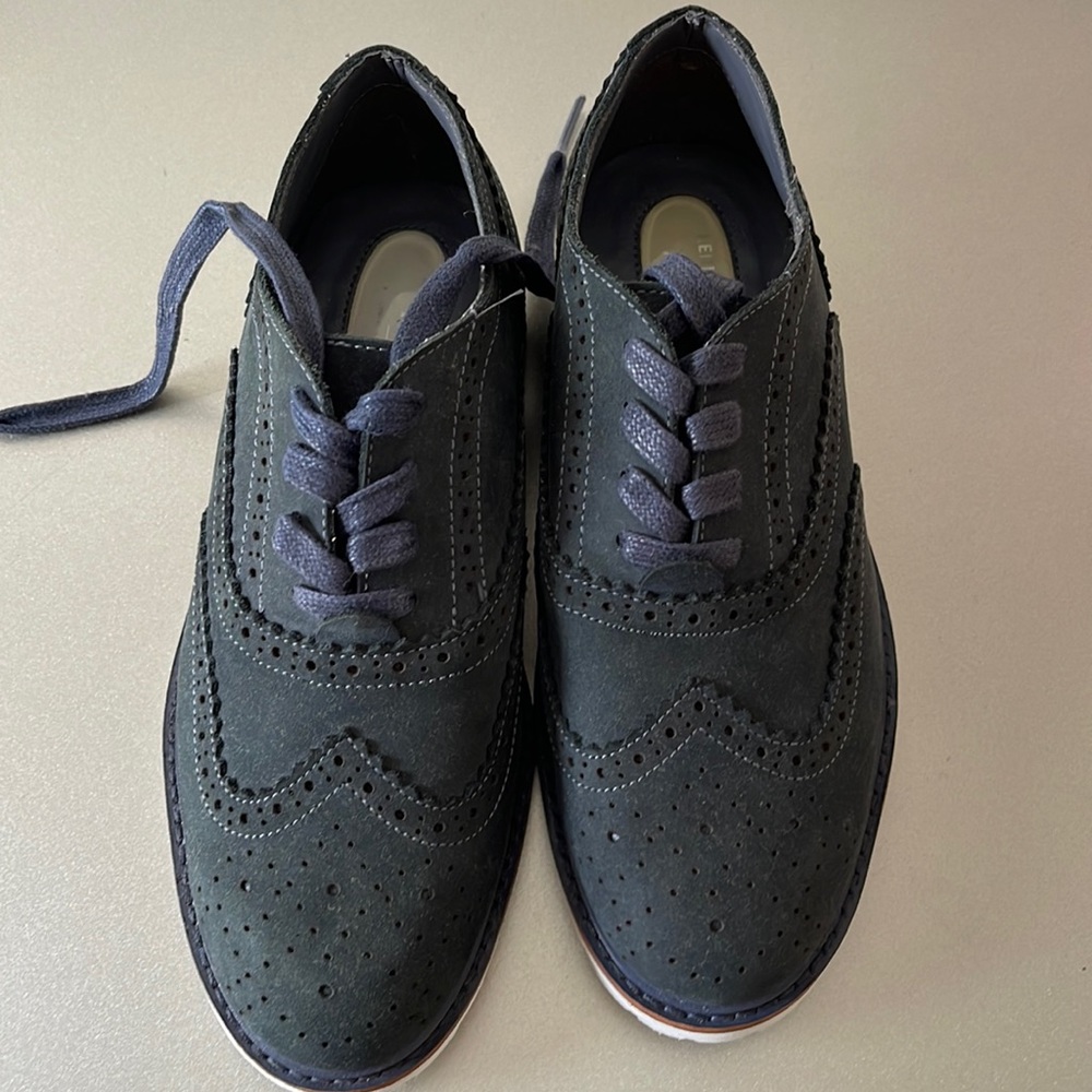 Boys Size 3 Dress Shoes by Kenneth Cole, NWT, Navy Blue